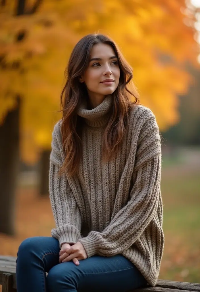 29 Must-Try Fall Church Outfit Combos This Season - 4. Turtleneck Under a Jumper