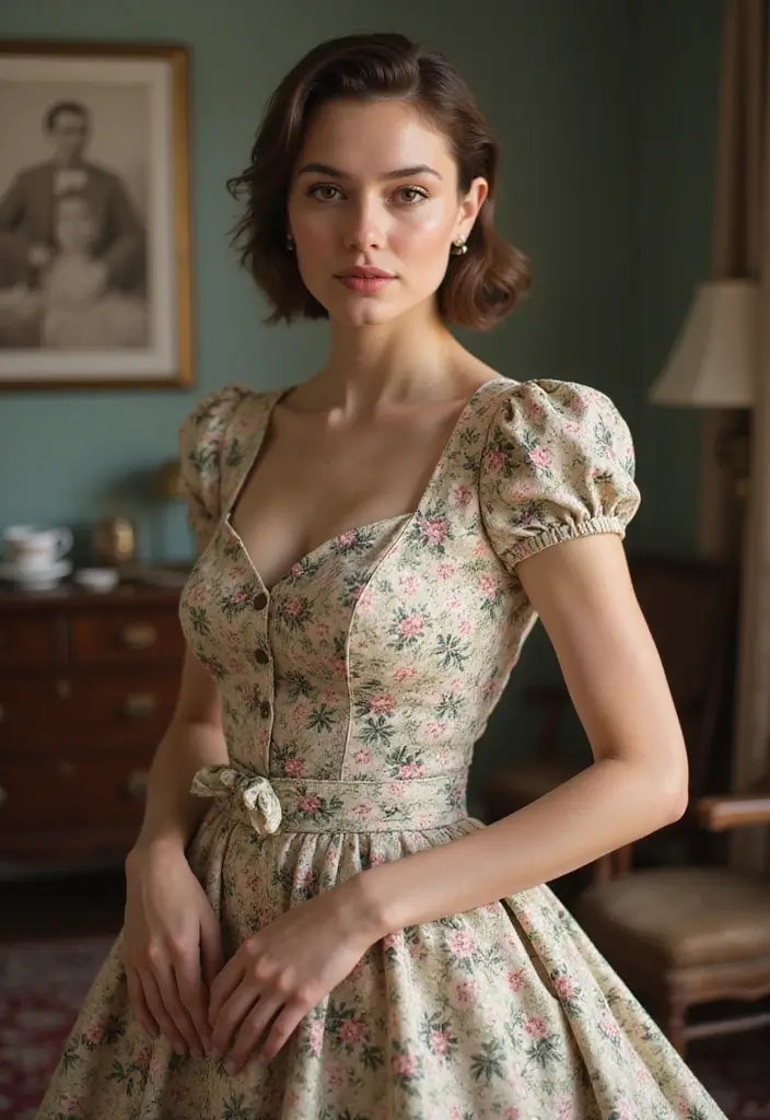 29 Stylish Doll Outfit Dress To Impress For Every Occasion - 1. Classic 50s Tea Dress