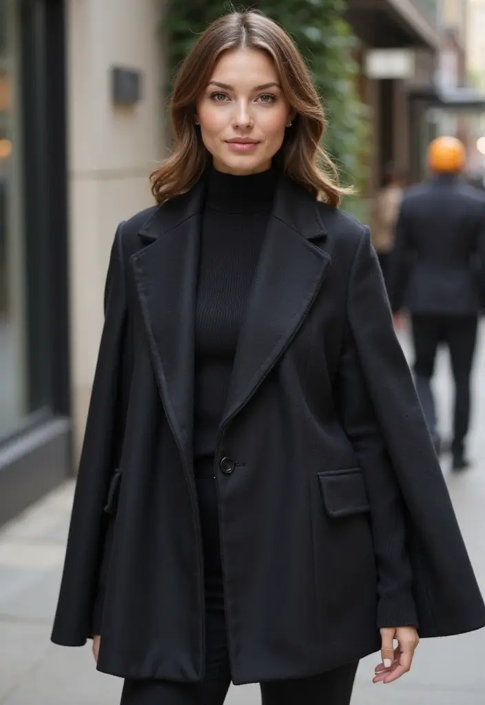 29 Stylish Doll Outfit Dress To Impress For Every Occasion - 18. Sophisticated Cape Coat