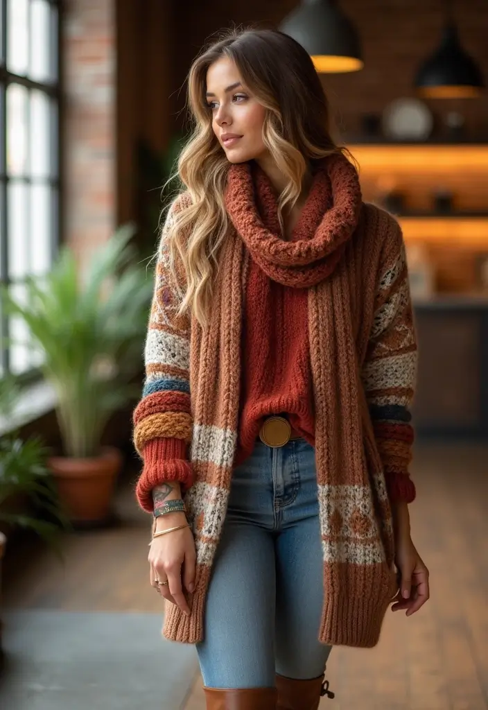 29 Stylish Doll Outfit Dress To Impress For Every Occasion - 5. Cozy Knit Sweater Set