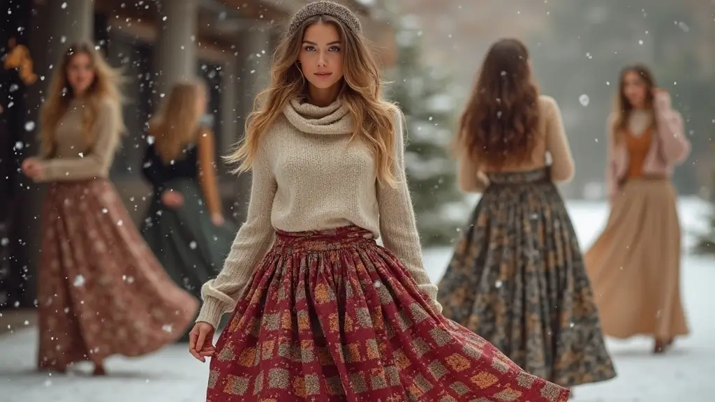 29 Stylish Long Skirt Winter Outfit For Every Occasion