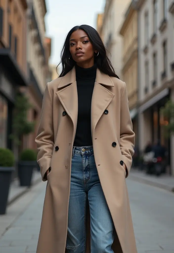 30 Boyfriend Jeans Outfit Black Women Inspirations For Real Life - 15. Oversized Outerwear