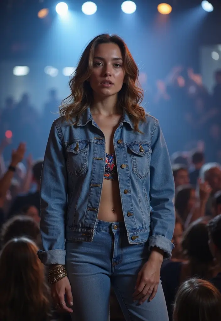 30 Stylish Rock Concert Outfits for Every Occasion - 13. Double Denim: Jeans and Jacket