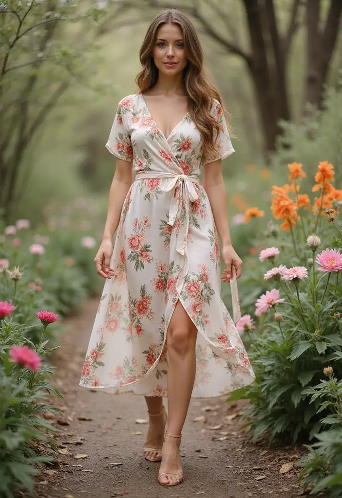 30 Trendy Outfit For Spring To Refresh Your Closet - 27. Elegant Wrap Dresses