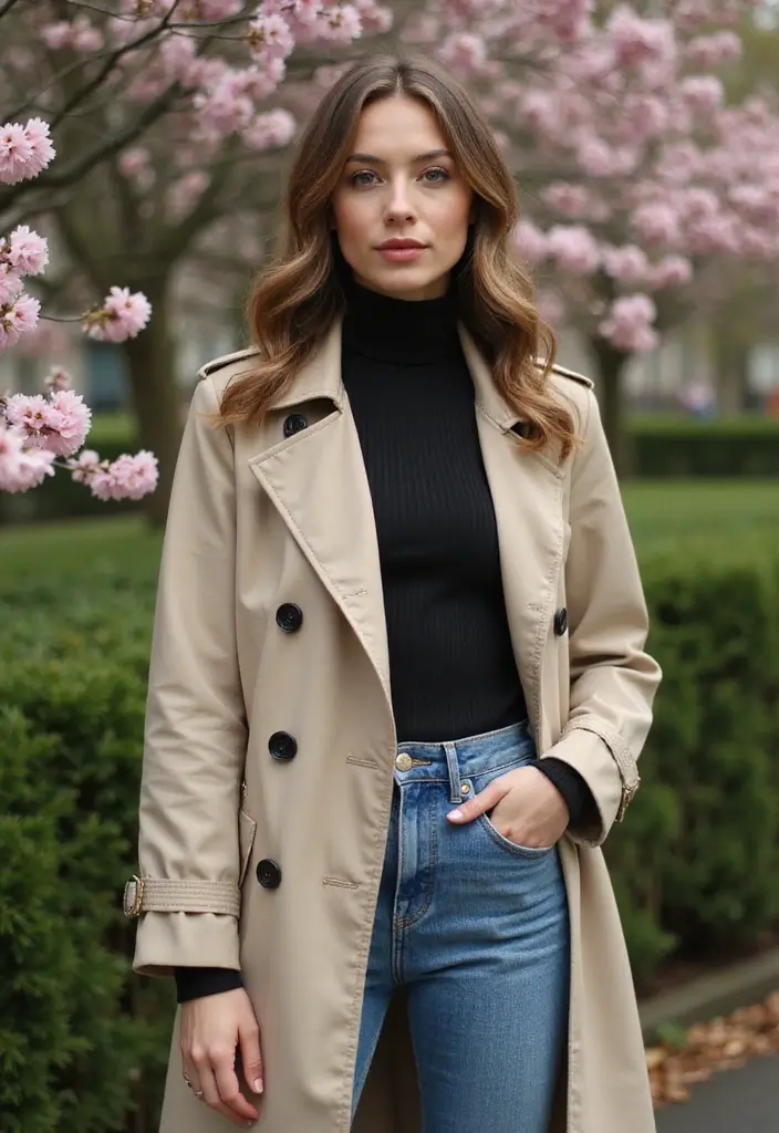 30 Trendy Outfit For Spring To Refresh Your Closet - 9. Timeless Trench Coats