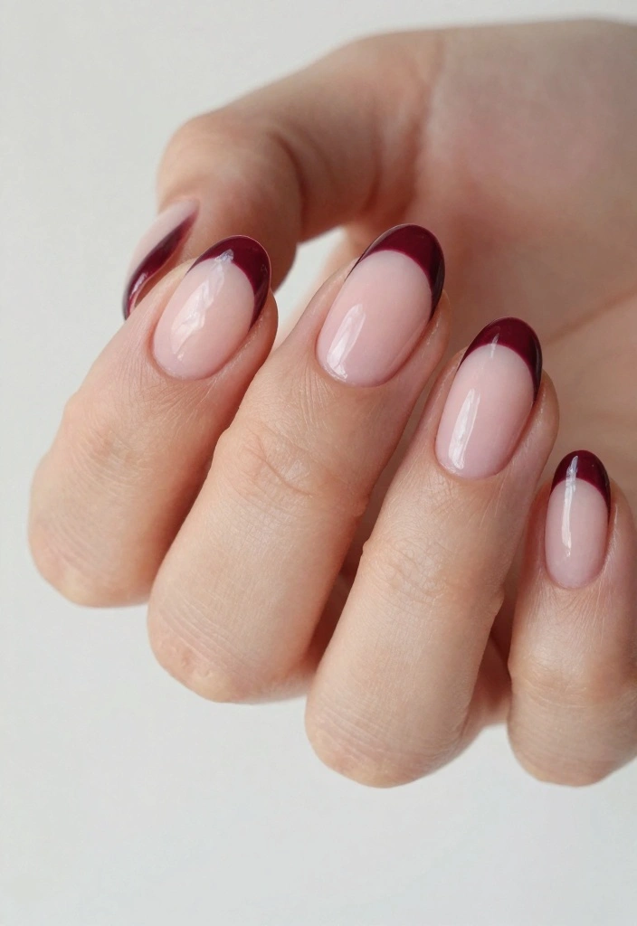 15 Short Fall Nail Designs Ideas for a Cute Clean Look - 11. Classic French with a Fall Twist 1