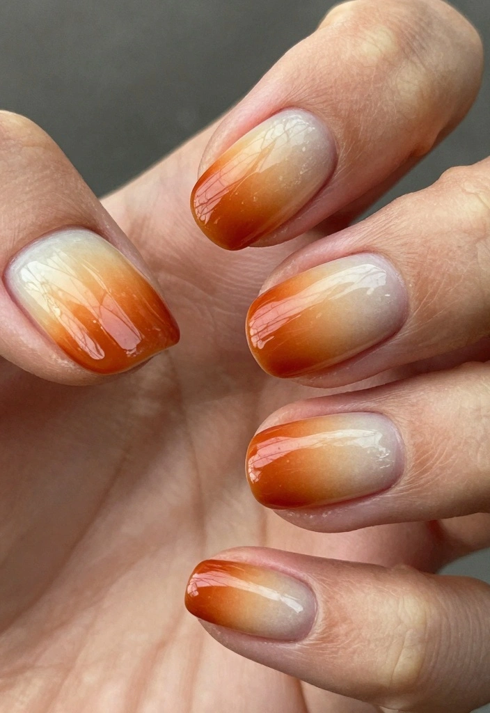 15 Short Fall Nail Designs Ideas for a Cute Clean Look - 8. Subtle Ombre 1