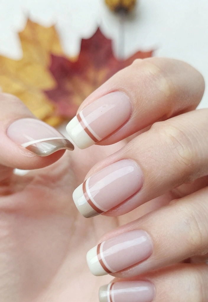 15 Simple Fall Nail Designs Ideas Easy Chic Looks - 6. Simplistic Stripe 1