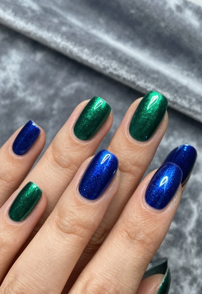 16 Nails Winter Ideas Trendy Cold Season Looks - 11. Jewel Tone Elegance 1