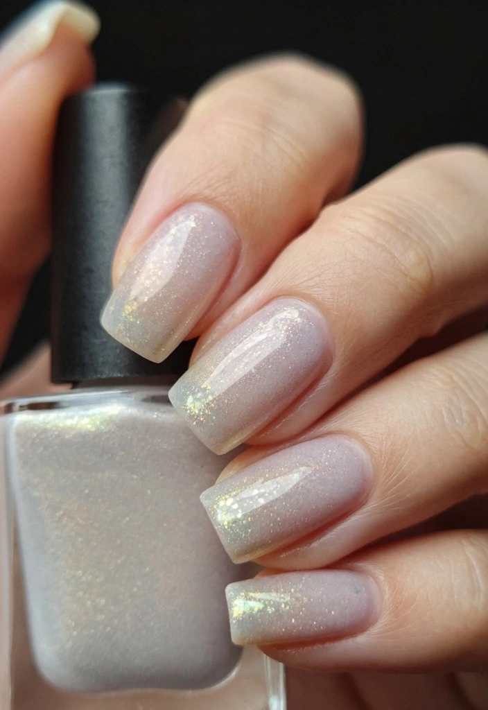16 Neutral Winter Nails Ideas Clean Minimal Chic - 13. Subtle Glitter Gradient 1