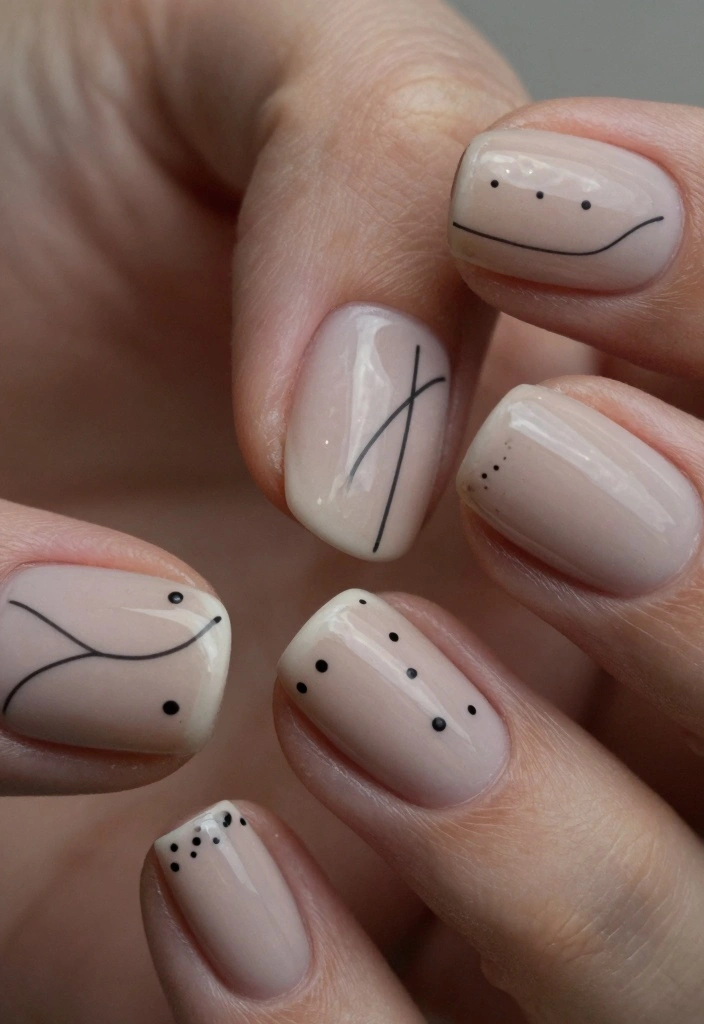 16 Neutral Winter Nails Ideas Clean Minimal Chic - 15. Minimalist Artwork 1