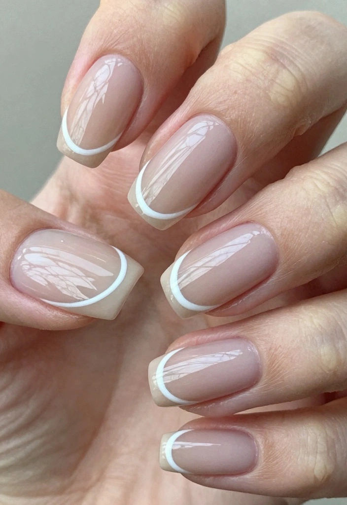 16 Neutral Winter Nails Ideas Clean Minimal Chic - 4. Minimalist White Outline 1