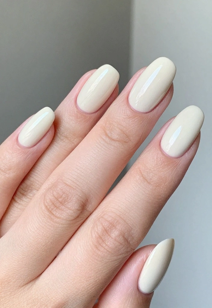 16 Neutral Winter Nails Ideas Clean Minimal Chic - 7. Creamy Almond Shine 1