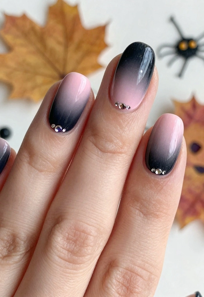 16 Pink Halloween Nails Ideas Sweet Spooky Vibes - 10. Frosted Twilight 1