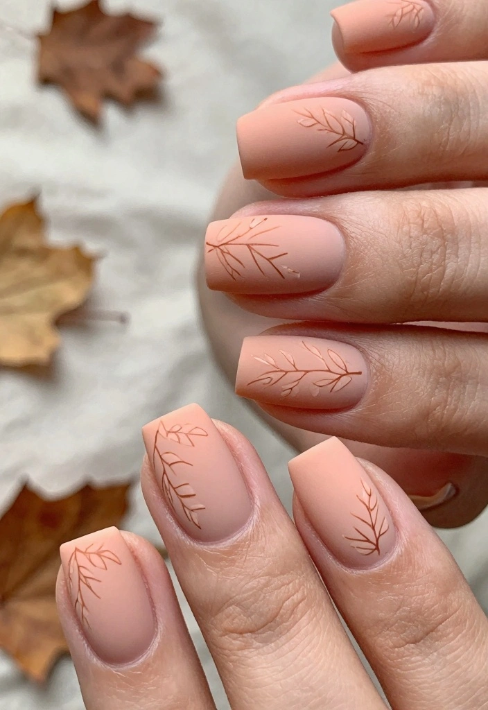16 Simple Autumn Nails Ideas: Minimal Seasonal Style - 3. Soft Matte Textures 1