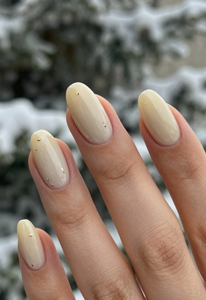 16 Simple Winter Nails Ideas Soft Minimal Charm - 10. Creamy Beige Base 1