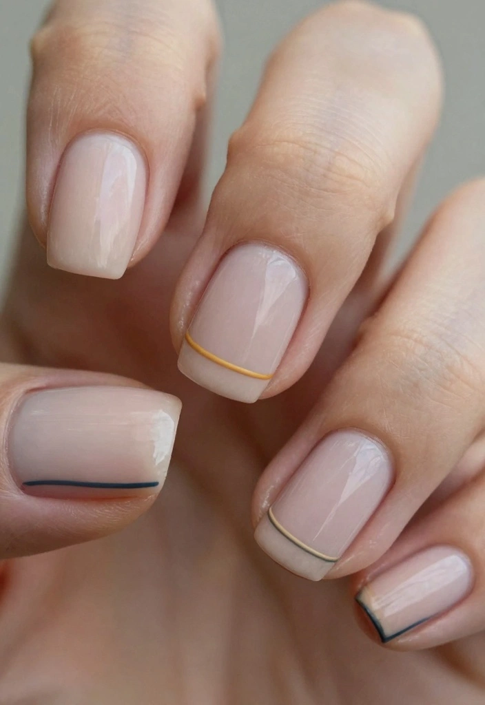 16 Simple Winter Nails Ideas Soft Minimal Charm - 11. Minimalistic Lines 1
