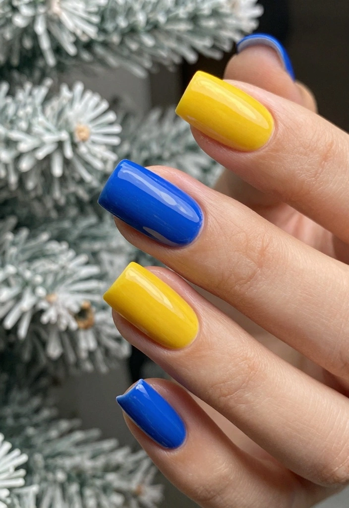 16 Simple Winter Nails Ideas Soft Minimal Charm - 15. Color-Blocked Styles 1