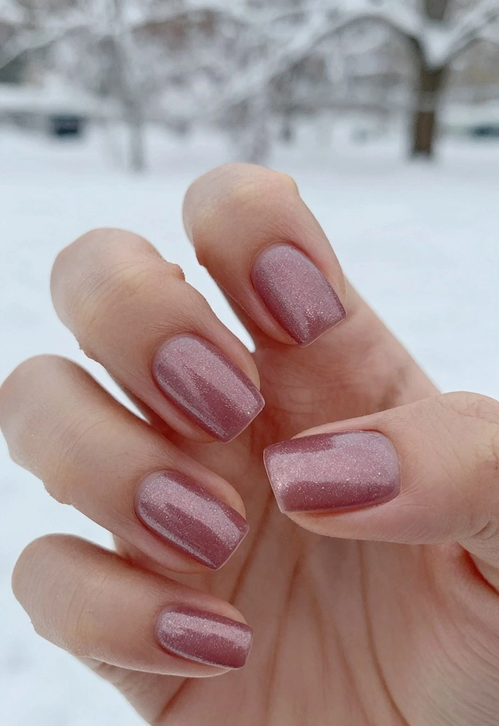 16 Simple Winter Nails Ideas Soft Minimal Charm - 5. Dusty Rose Minimalism 1