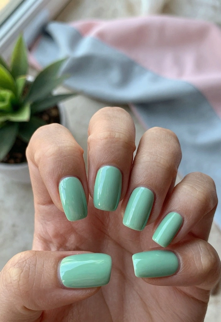 16 Summer Pastel Nail Ideas: Soft Fresh Colors - 1. Minty Fresh Delight 1
