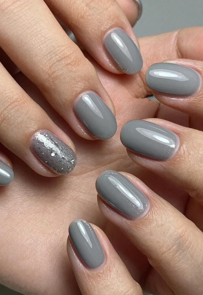 16 Summer Pastel Nail Ideas: Soft Fresh Colors - 11. Soft Gray Chic 1