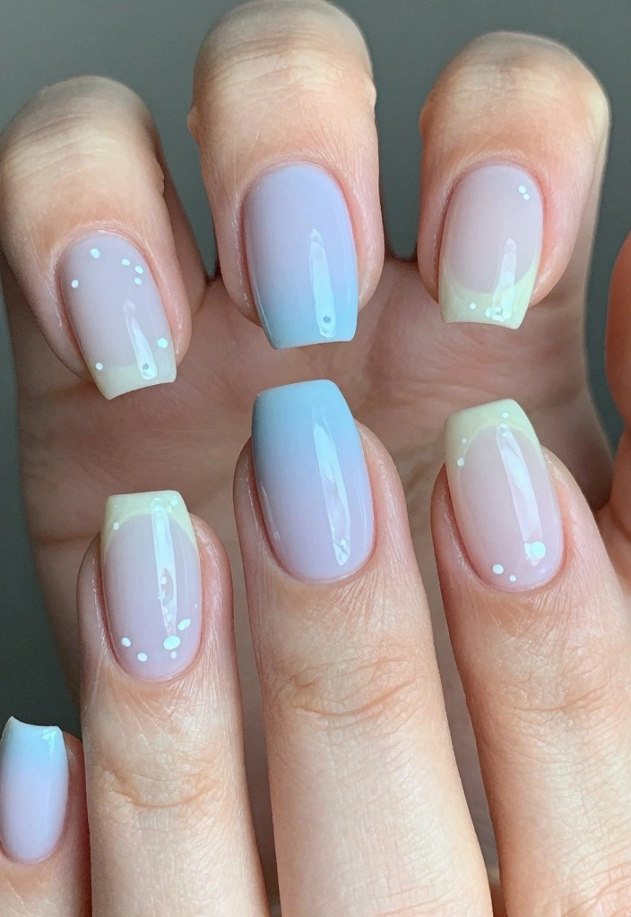 16 Summer Pastel Nail Ideas: Soft Fresh Colors - 16. Minimalist Pastel Art 1