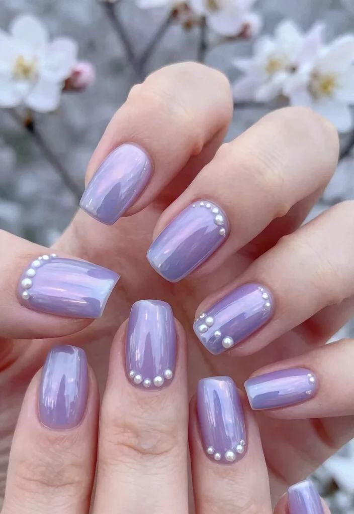 16 Winter Chrome Nails Ideas Icy Luxe Shine - 12. Twilight Lavender Chrome 1