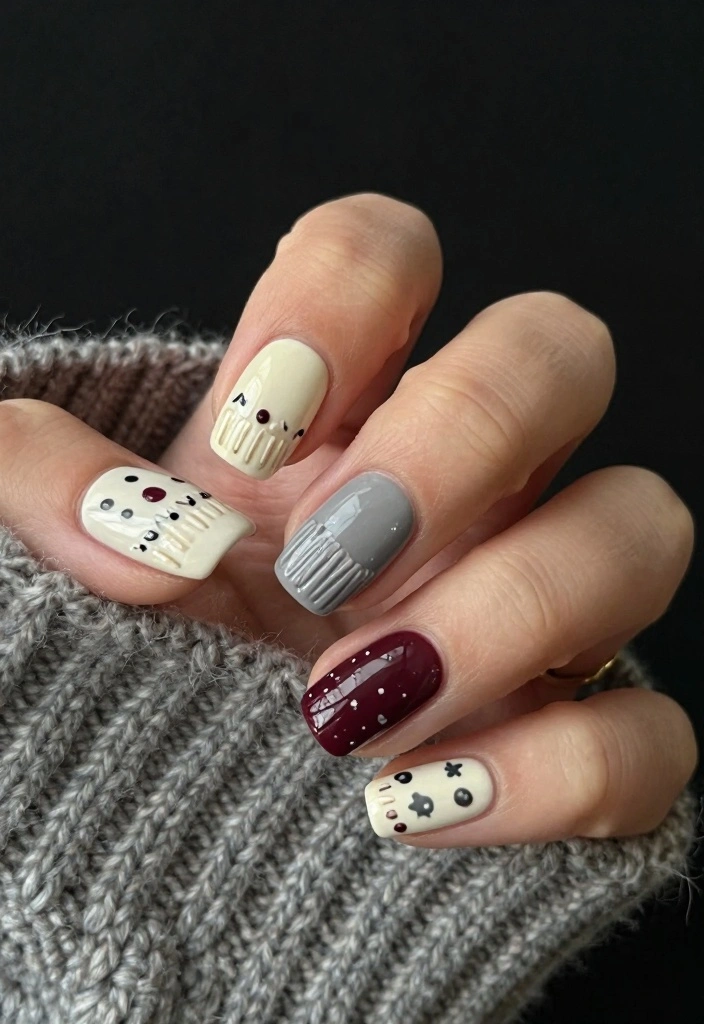 17 Nails for Winter Ideas Cozy Chic Season - 12. Cozy Sweater Patterns 1