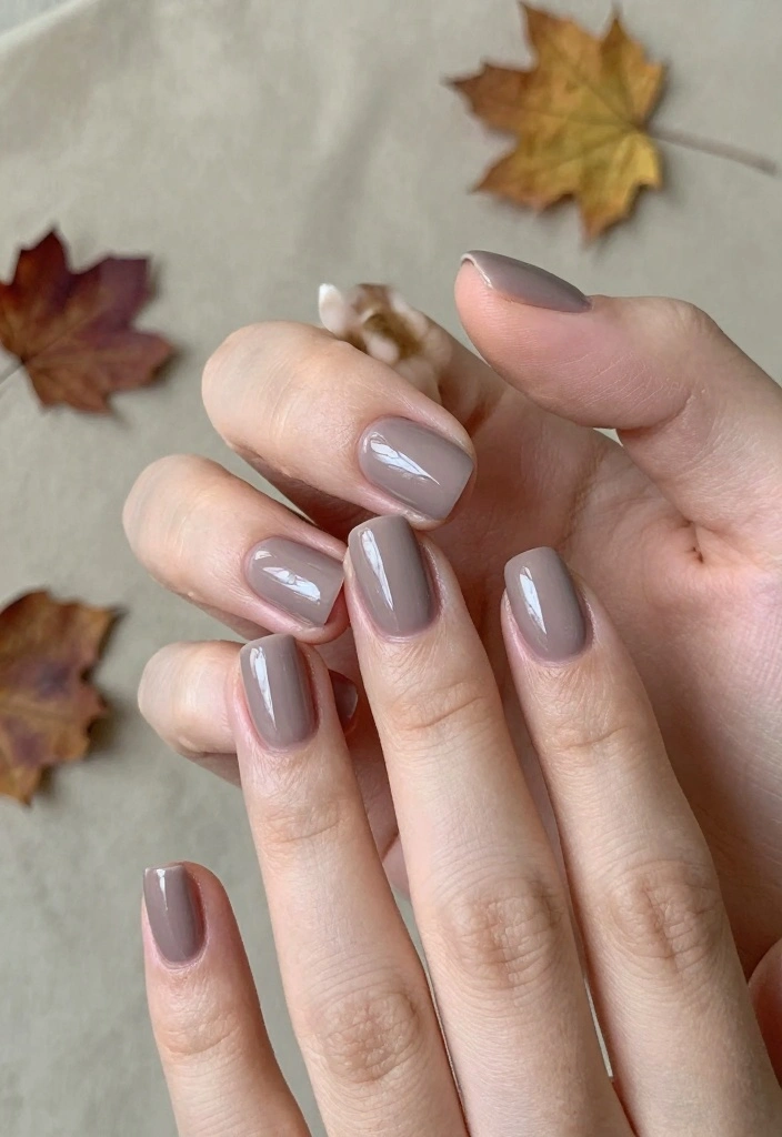 17 Neutral Fall Nail Color Ideas: Soft Elegant Tones - 1. Soft Taupe Bliss 1