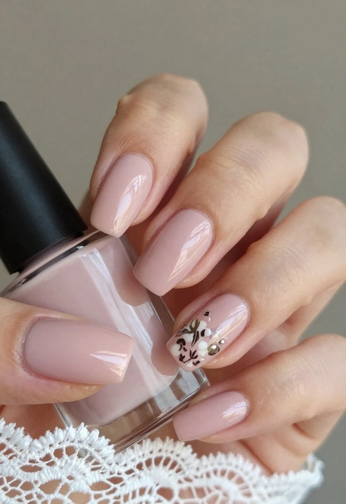 17 Neutral Fall Nail Color Ideas: Soft Elegant Tones - 16. Vintage Blush 1