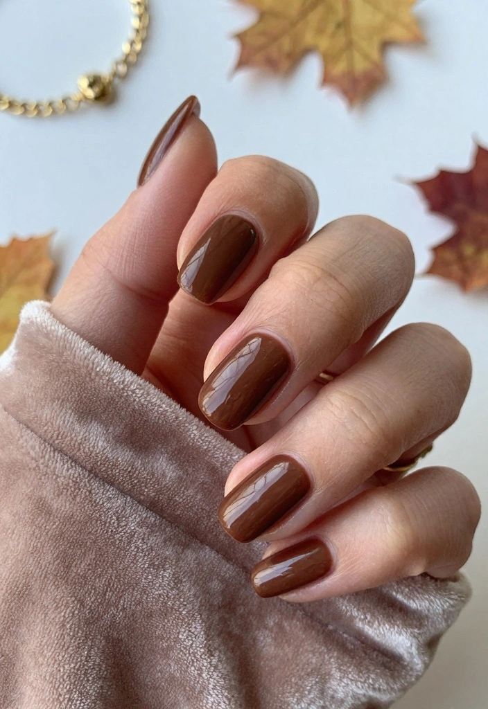 17 Neutral Fall Nail Color Ideas: Soft Elegant Tones - 9. Mocha Chic 1