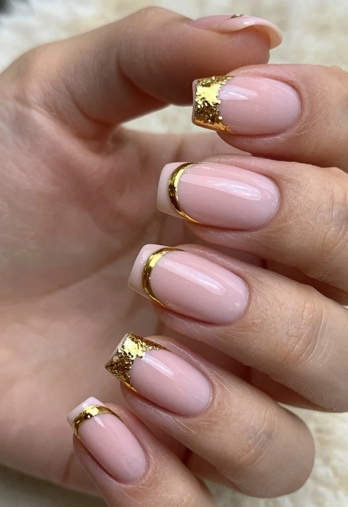17 Pink Winter Nails Ideas Cozy Feminine Style - 13. Metallic Accents 1