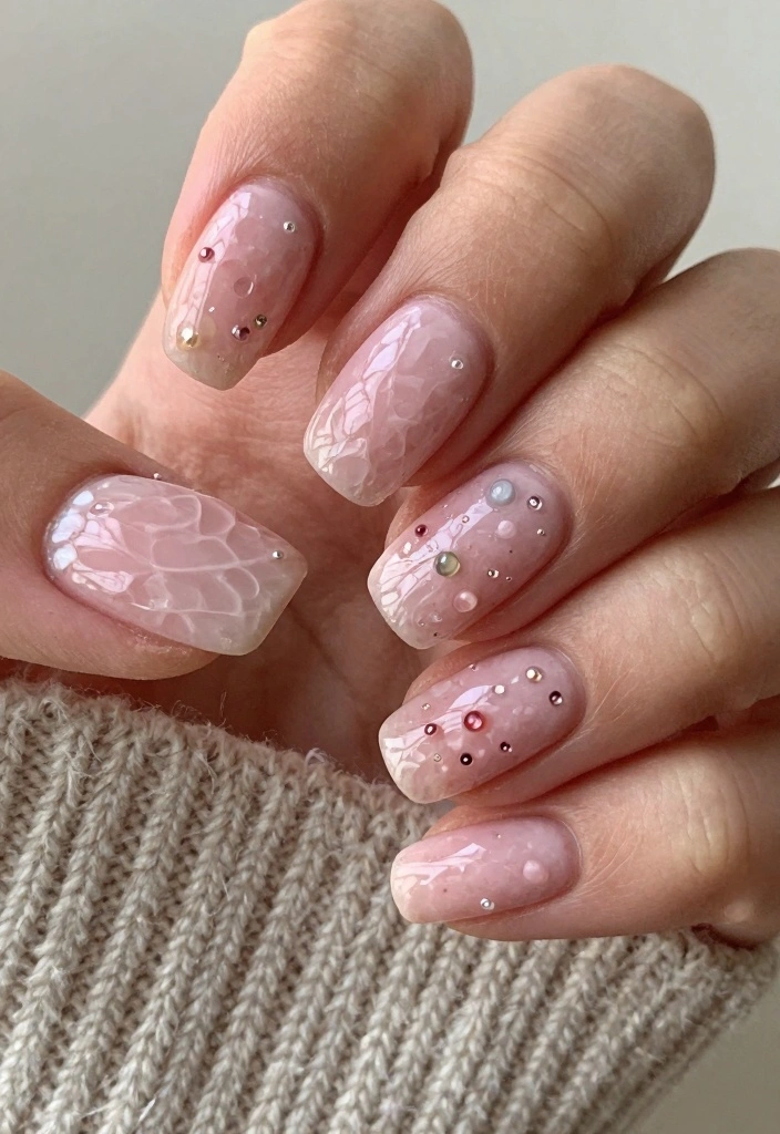 17 Pink Winter Nails Ideas Cozy Feminine Style - 15. Textured Nails 1