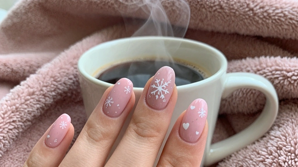 17 Pink Winter Nails Ideas Cozy Feminine Style