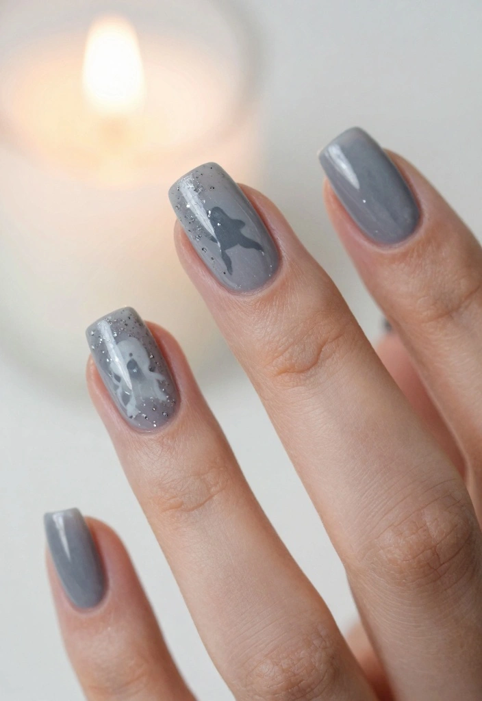 17 Spooky Halloween Nails Ideas: Dark Festive Style - 9. Phantom’s Whisper 1