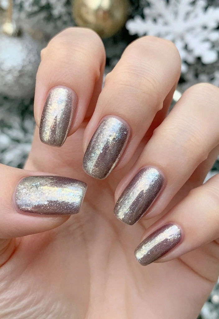 17 Winter Almond Nails Ideas: Sleek Cold Season Shape - 14. Elegant Metallics 1