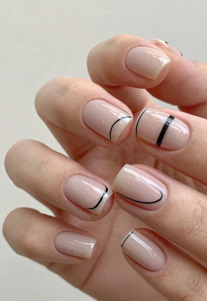 17 Winter Nails 2025 Fresh Seasonal Trends - 16. Minimalist Lines 1