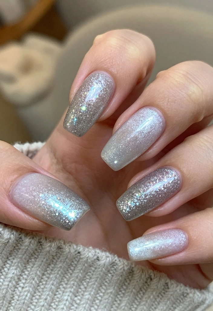 17 Winter Nails 2025 Fresh Seasonal Trends - 4. Glittery Silver Tips 1