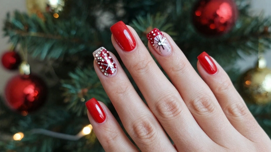 18 Red Christmas Nails Ideas: Festive Bold Looks
