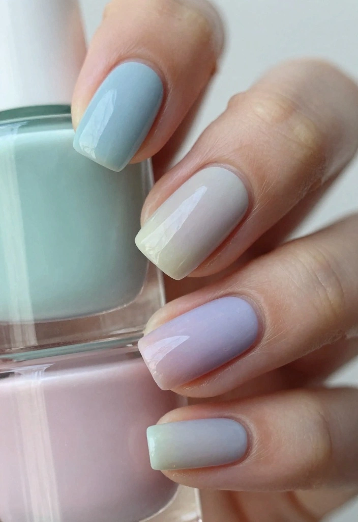 18 Simple Nail Art Ideas for Clean Creative Details - 16. Sweet Pastels 1