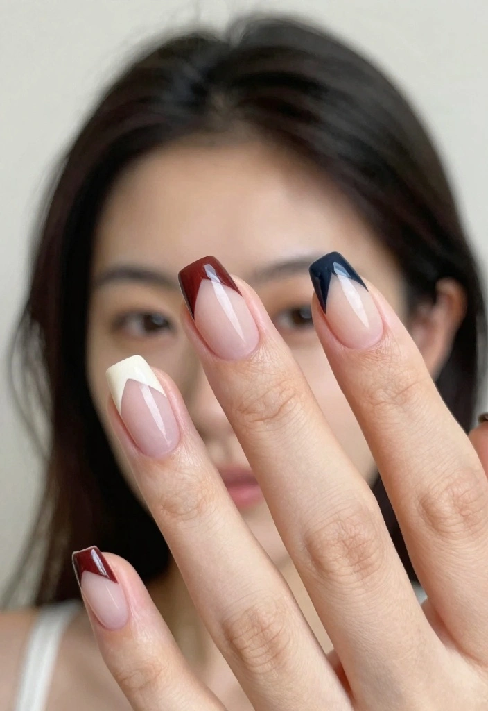 18 Simple Nail Art Ideas for Clean Creative Details - 17. Simple Triangle Tips 1