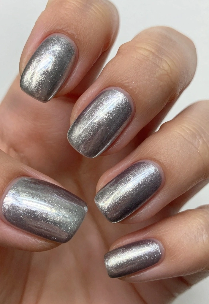 18 Simple Nail Art Ideas for Clean Creative Details - 7. Metallic Minimalism 1