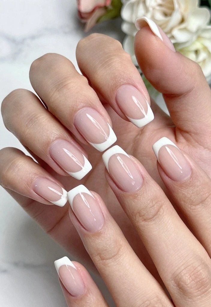 18 White French Nails Ideas Timeless Clean Style - 1. Classic White French Tips 1