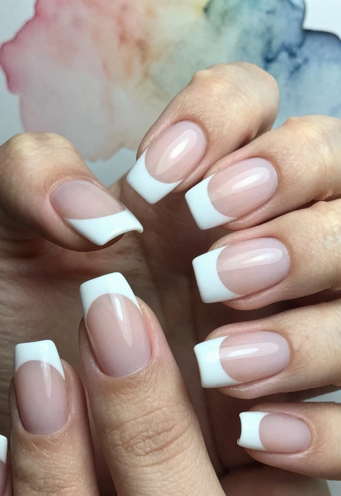 18 White French Nails Ideas Timeless Clean Style - 10. Negative Space French Manicure 1