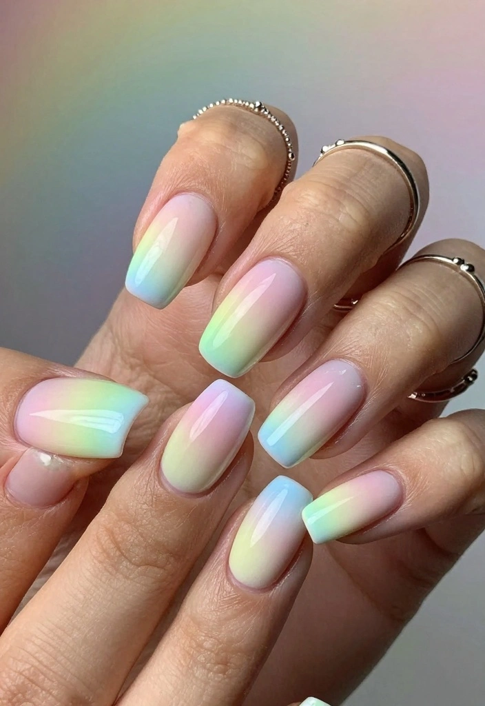 18 White French Nails Ideas Timeless Clean Style - 3. Ombre French Nails 1