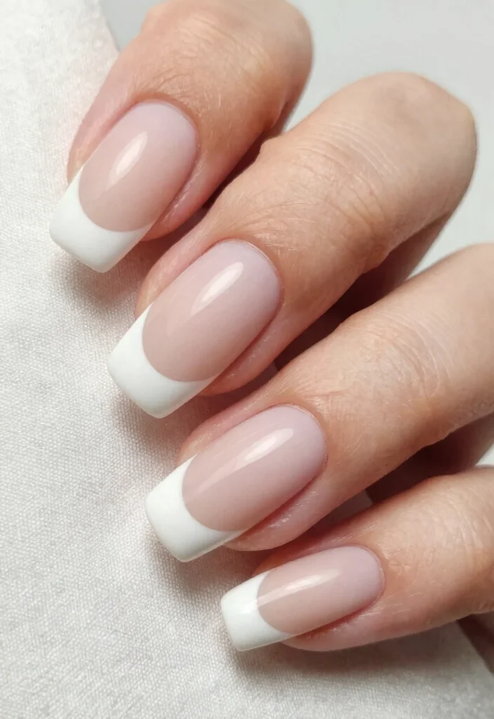 18 White French Nails Ideas Timeless Clean Style - 9. Matte French Manicure 1