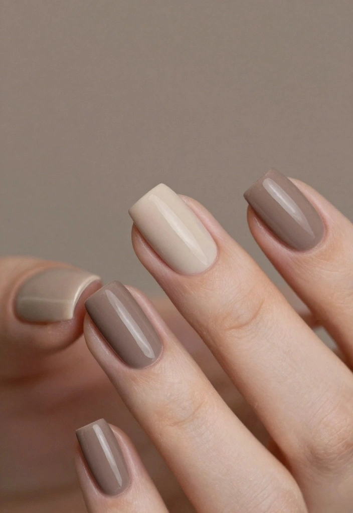 18 Winter Nails Ideas Cozy Trend Forward Style - 17. Warm and Cozy Neutral Palettes 1