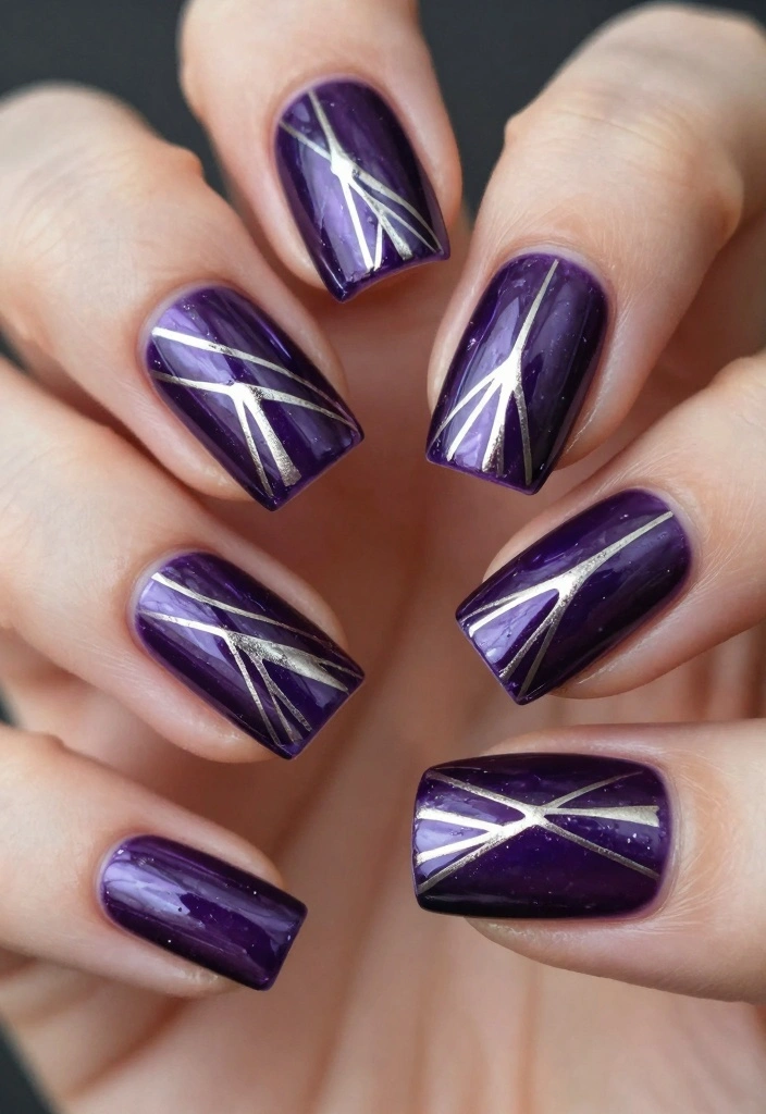 18 Winter Nails Ideas Cozy Trend Forward Style - 6. Metallic Accents 1