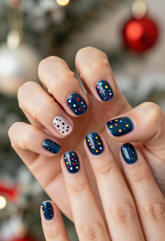 18 Xmas Nails Ideas Festive Cute and Glam - 10. Holiday Lights 1