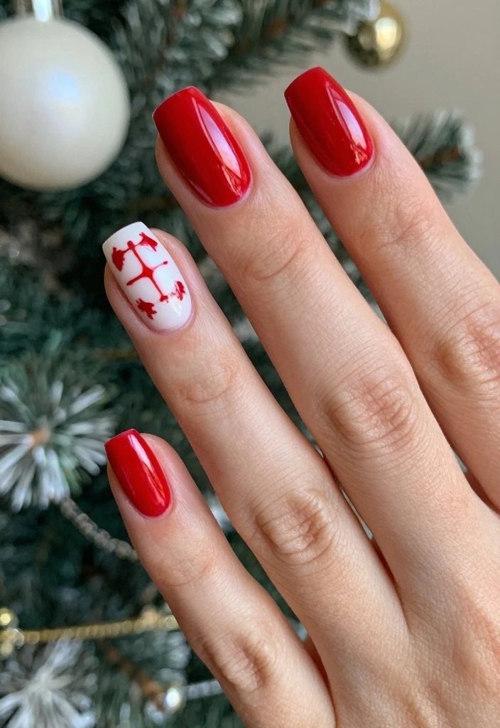 18 Xmas Nails Ideas Festive Cute and Glam - 18. Classic Christmas Red 1